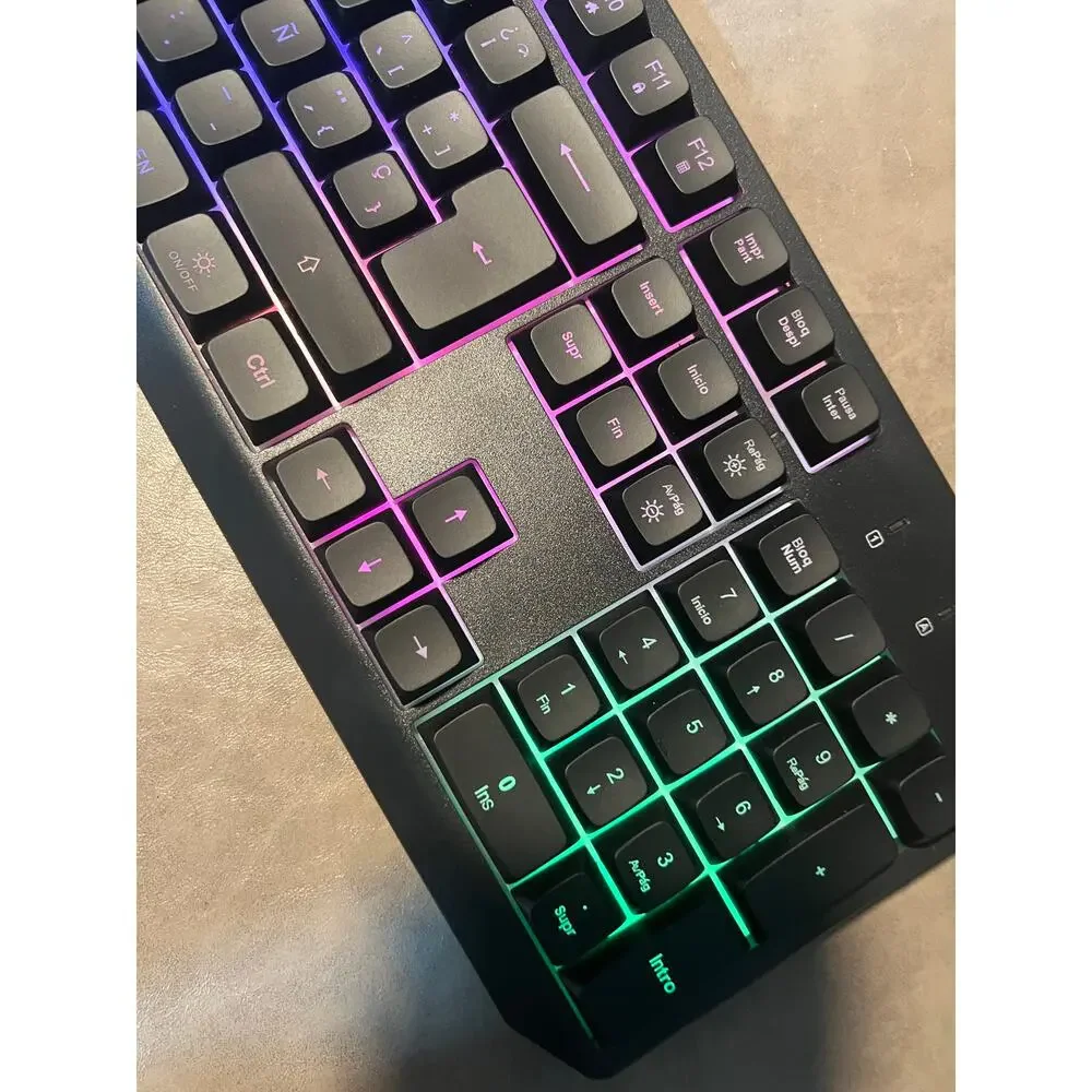 KLIM Chroma Wireless Spanish (España) Keyboard, RGB Backlit Wireless Keyboard